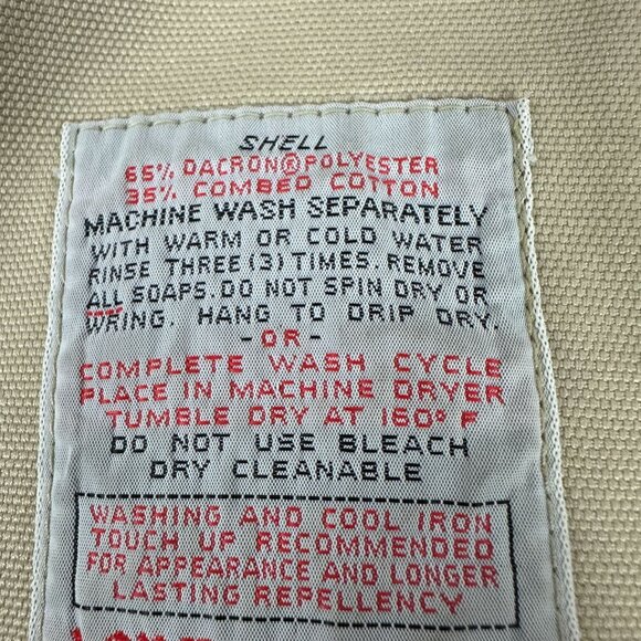 Vintage London Fog Maincoats Beige Trench Coat With Belt & Button Front 44R - Picture 8 of 9